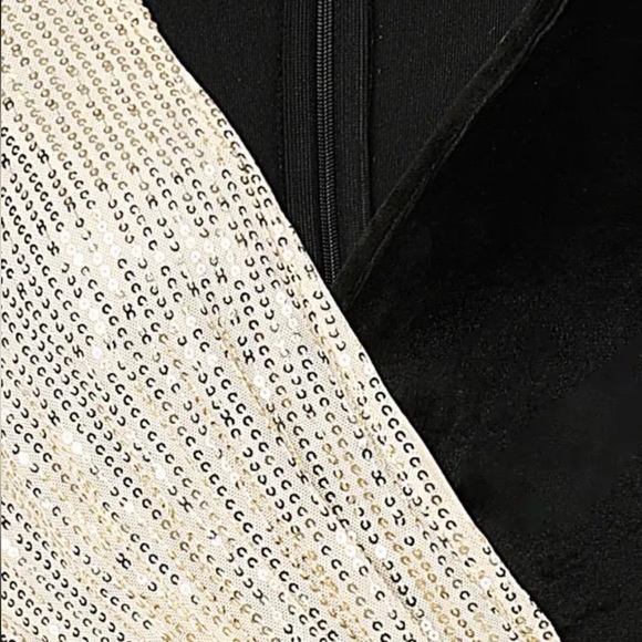 Soana Boutique Contrast Sequin Midi Dress - Picture 6 of 6